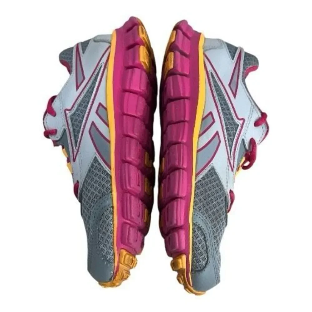 Reebok Smoothflex Women Grey Pink Sneaker Shoes Size 4 Athletic Running Jogging